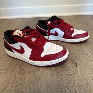 *MUST GO BY 11/17*Air Jordan 1 Low — White/Red/Black — Women’s 8 (Men's 6.5)
